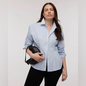 Madewell Darted Long-Sleeve Button-Up Shirt NP043